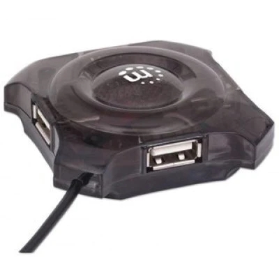 [162272] Mini Hub Usb Manhattan 4 Puertos Velocidad 1.1 162272