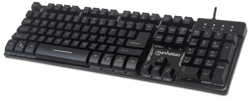 [178457] Teclado Gaming Manhattan Usb 19 Teclas Multimedia Base Metalica Con Luz 178457