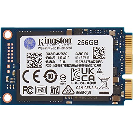 [SKC600MS/256G] Ssd Interno Kingston 256G Msata Rev 3.0 550Mb S Skc600Ms 256G