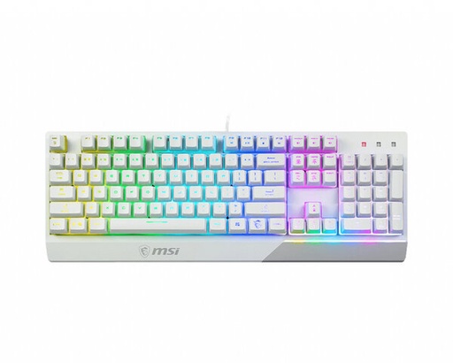 [VIGOR GK30 WHITE] Teclado Msi Gk30 Blanco Rgb Teclas Hibridas Formato Us Antisalpicaduras Vigor Gk30 White