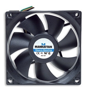 [700955] Ventilador Para Gab Manhattan 80Mm 3 Pines Rodamientos Tipo Sleeve Negro 700955