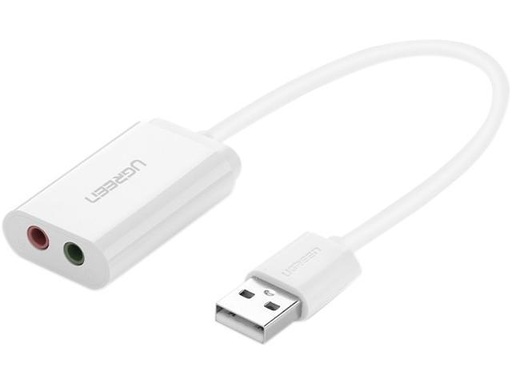 [30143] Adaptador Sonido Externo Ugreen Us205 Usb 2.0 Blanco