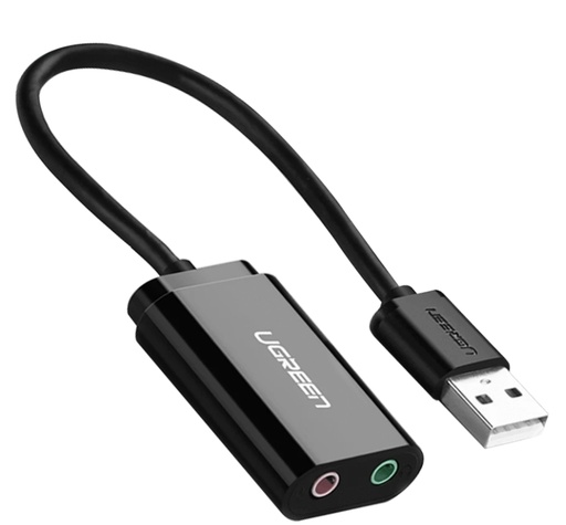 [30724] Adaptador Sonido Externo Ugreen Us205 Usb 2.0 Negro
