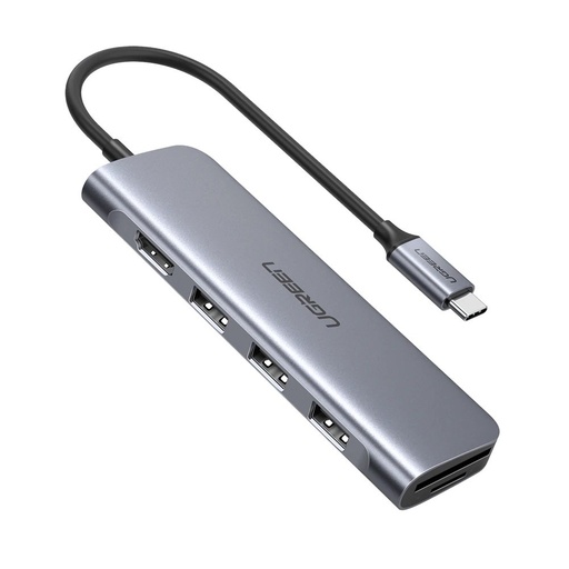 [60719] Adaptador Ugreen Cm252 Usb-C Macho A Usb 3.0 Hdmi 4K Tf Sd