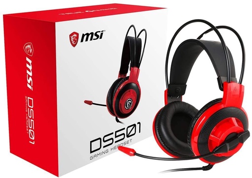[DS501 GAMING HEADSET] Diadema Msi Ds501 Gaming Headset Rojo