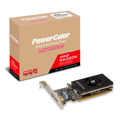 [AXRX 6400 LP 4GBD6-DH] Gpu Power Color Radeon Rx 6400 Low Profile 4Gb Gddr6