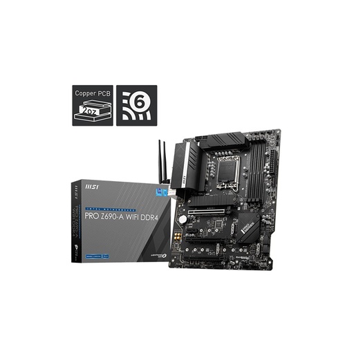 [PRO Z690-A WIFI DDR4] Tarjeta Madre Msi Pro Z690-A Wifi Ddr5200Mhz Dp Crossfire Atx