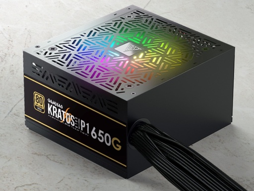 [KRATOS P1-650G] Fuente De Poder Gamdias 650W 80+Gold Kratos P1-650G, Rgb
