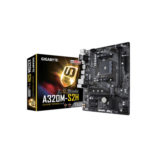 [GA-A320M-S2H] Tarjeta Madre Gigabyte Ga-A320M-S2H Socket Am3200 Dvi-D D-Sub M.2 Micro Atx