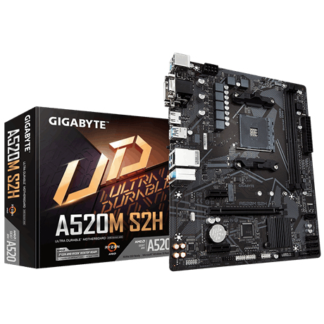 [A520M S2H] Mb Gigabyte A520M S2H Ultra Durable Am4 Ddr4 Micro Atx