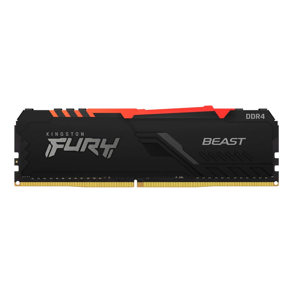 [KF432C16BBA/8] Ram Dimm Kingston Fury Beast 8Gb Ddr4 3200Mhz Cl16 Negro Rgb Kf432C16Bba 8