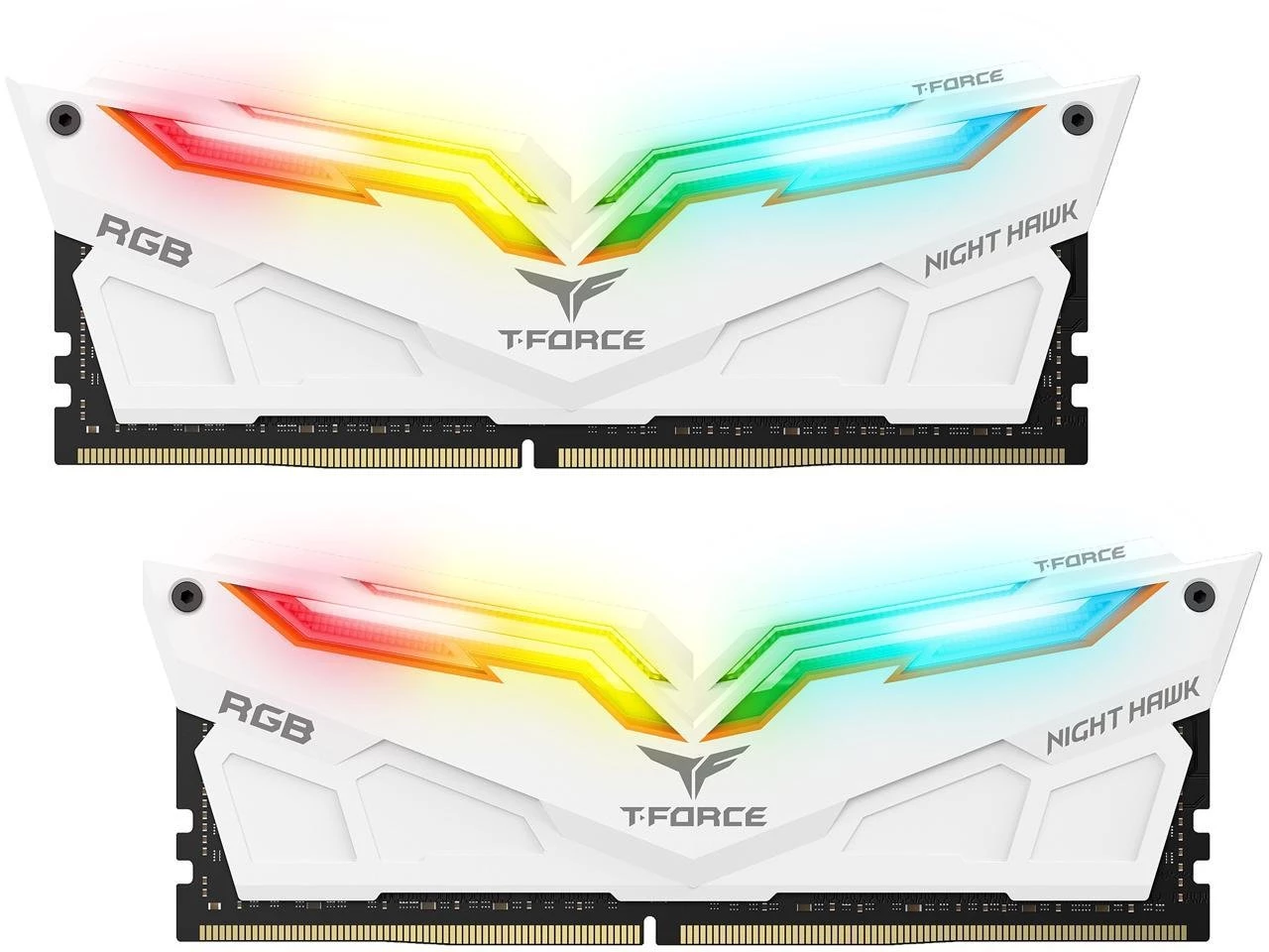 [TF15D432G3600HC18JDC01] Ram Teamgroup T Force Night Hawk Rgb 32Gb 16Gbx2 Ddr4 3600 Mhz Blanco Tf15D432G3600Hc18Jdc01