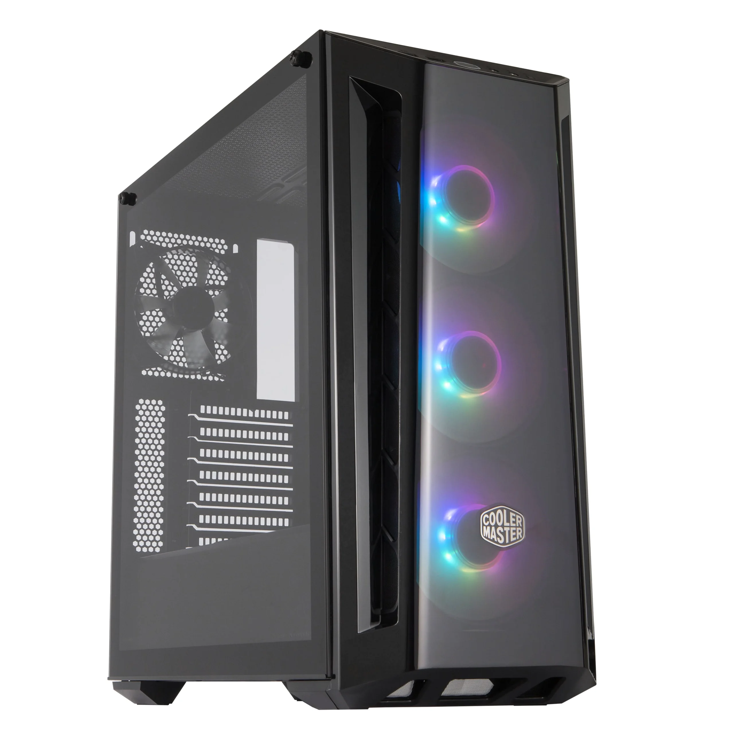 [MCB-B520-KGNN-RGA] Gab Cooler Master Masterbox Mb520 Argb Media Torre Negro Panel Frontal Oscuro Y Lateral Vidrio