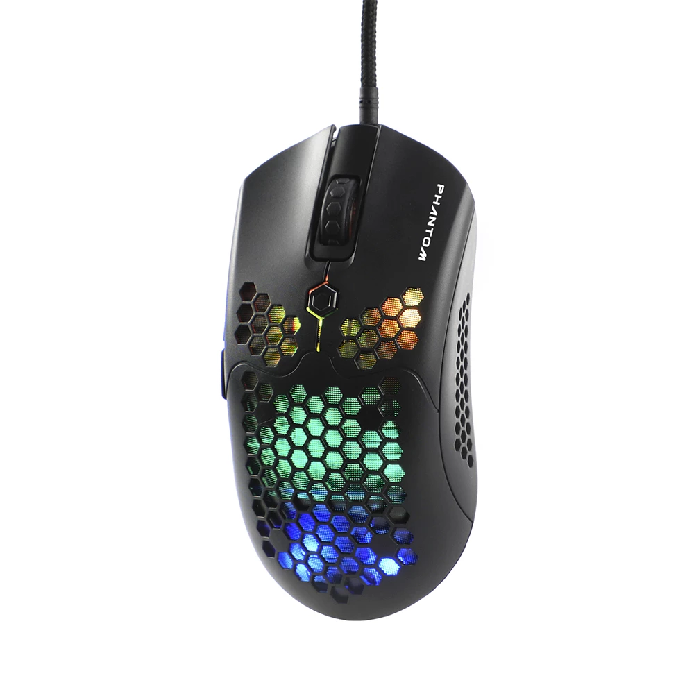 [NA-0954] Mouse Gamer Naceb Phantom Sensor Paw 3325 Rgb Usb De 400 A 10000 Dpi Na 0954