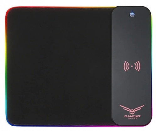 [NA-0926] Mousepad Gaming Naceb Na 0926 Tela Con Cargador Inalambrico 310X400Mm 3Mm Rgb Led Na 0926