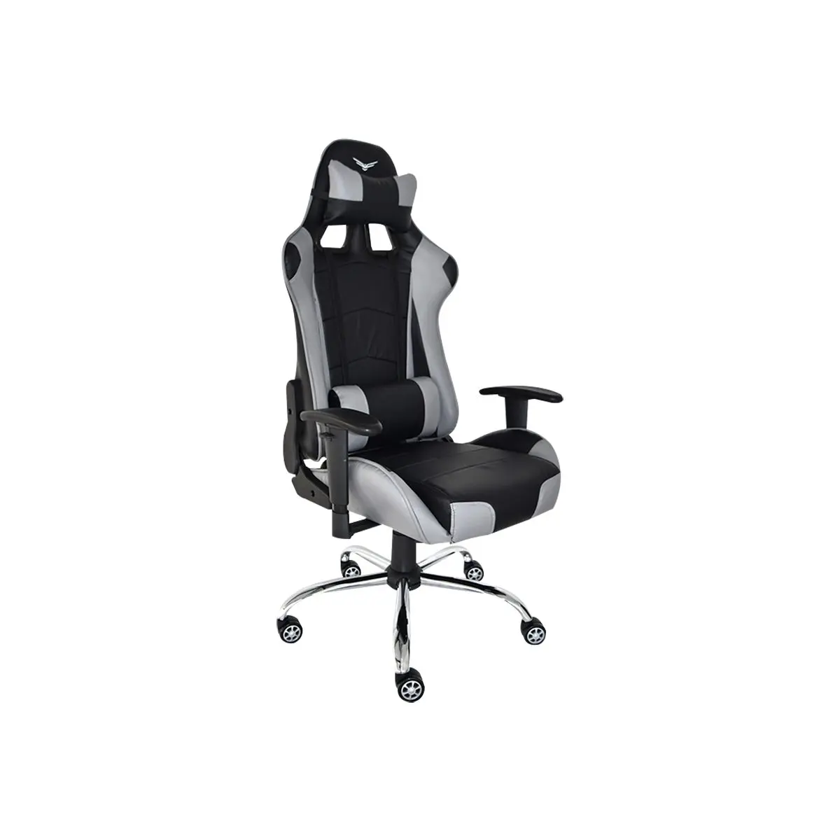 [NA-0902] Silla Gaming Naceb Soldier 130Grds Soporte Lumbar Cervical Gris Na 0902
