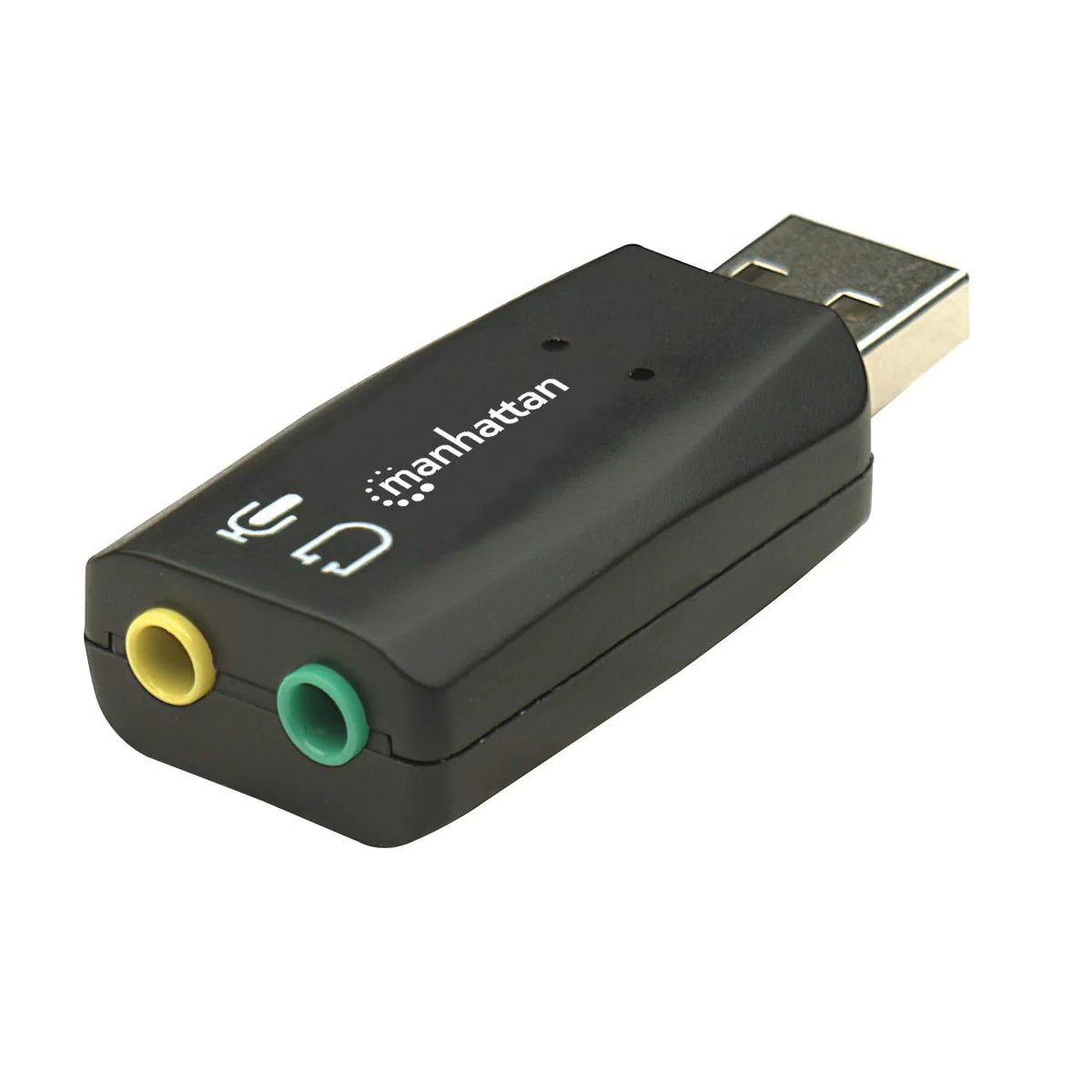 [150859] Adaptador Manhattan Convertidor Tarjeta De Sonido 5.1 Usb A 3.5Mm Negro 150859