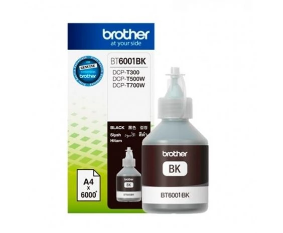 [BT6001BK] Tinta Brother Negra De Alto Rendimiento De Hasta 6000 Paginas Compatible Bt6001Bk