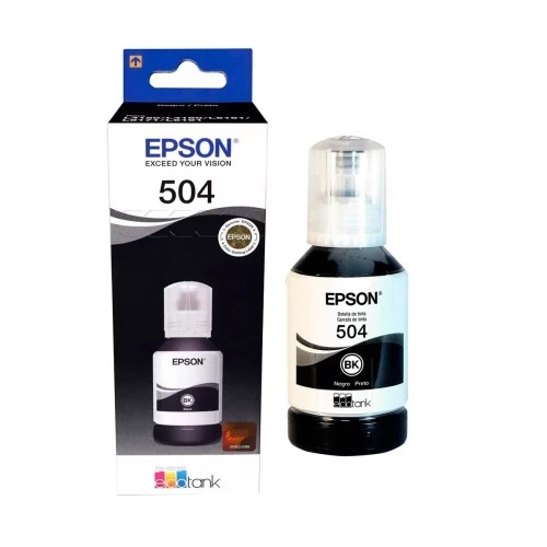 [T504120-AL] Tinta Epson T504 Negro Serie L Para L4150 Y L4160 T504120 Al