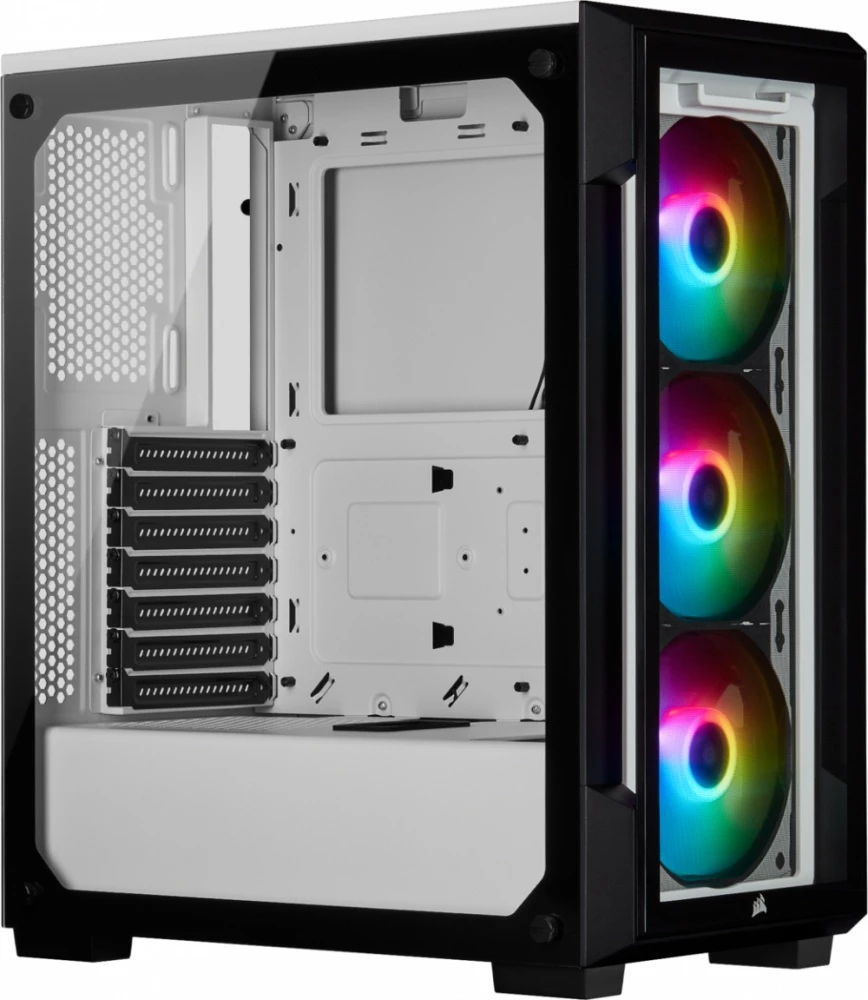 [CC-9011191-WW] Gab Corsair Icue 220T Con Ventana Atx Ventiladores Rgb Frontales Incluidos Paneles De Cristal