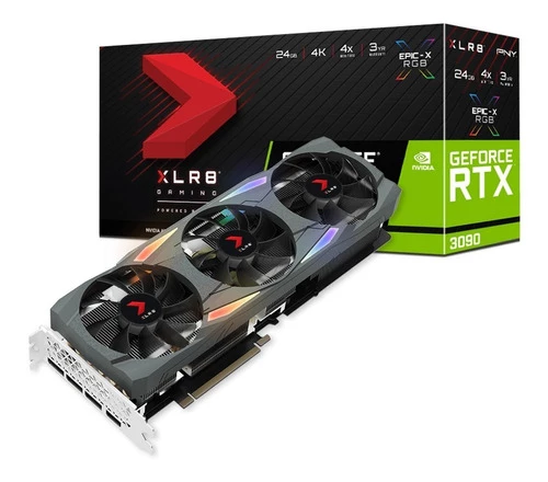 [VCG309024TFXMPB] Pny Xlr8 Uprising Nvidia Geforce Rtx 3090 Rgb 24Gb 384Bit Gddr6X 1395Mhz 13Dp Pcie 4.0 16X