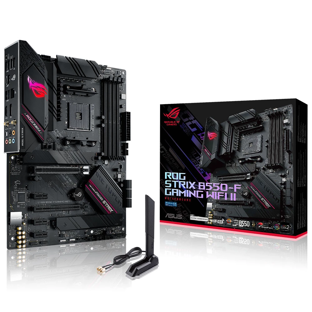 [ROG STRIX B550-F GAMING WIFI II] Mb Asus B550 Am4 Atx 4Ddr 128Gb 4600Mhz Dp 6Sata6Gb Pcie4. 2M.2 Rog Strix B550 F Gaming Wifi Ii