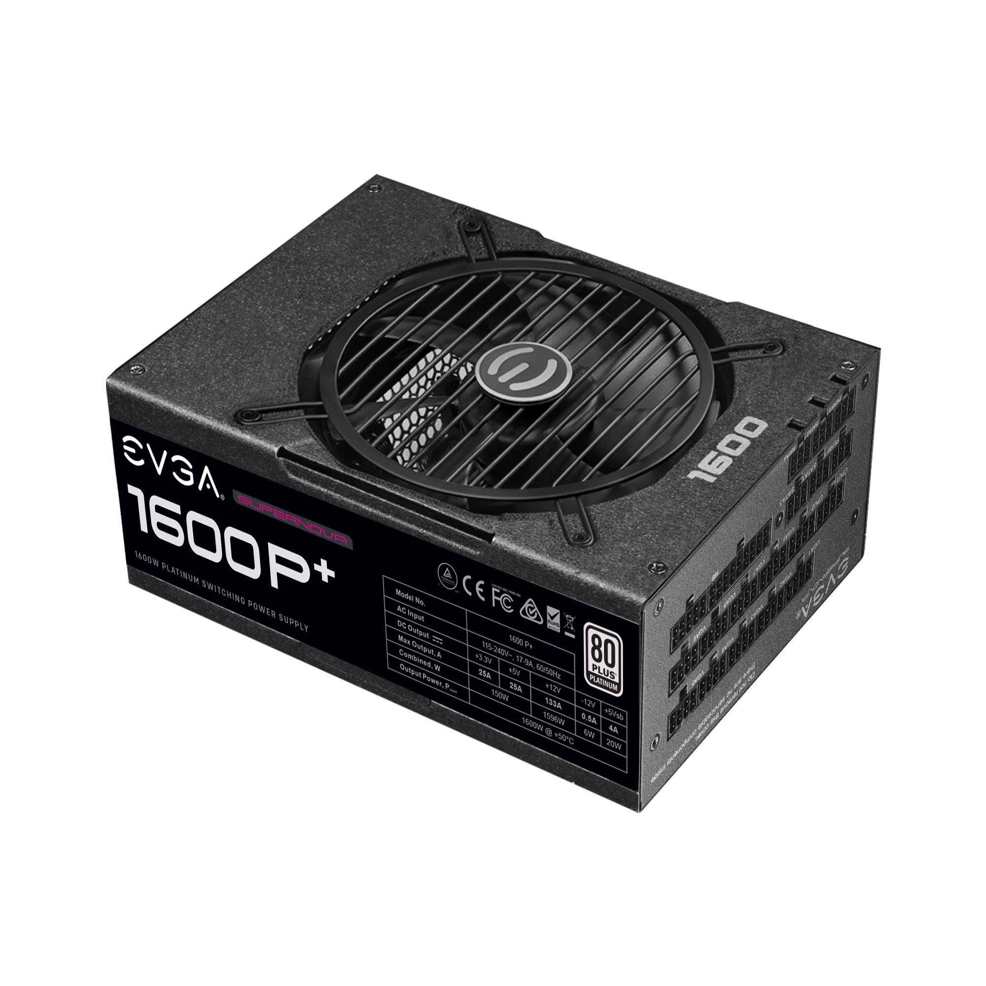 [220-PP-1600-X1] Psu Evga 1600W Supernova P+ 80 Plus Platinum Fully Modular