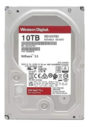 [WD101EFBX] Hdd Western Digital Wd Red Plus 10Tb 3.5 256M Sata 7200Rpm Wd101Efbx