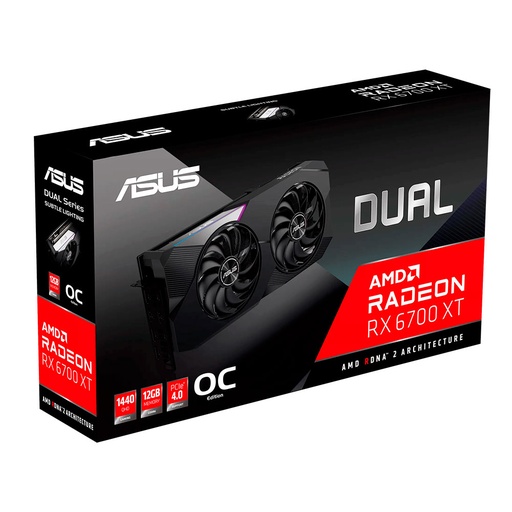 [DUAL-RX6700XT-O12G] Tarjeta De Video Asus Dual-Rx6700Xt-O12G192-Bit Pci-E 4.0 2.1 3*Dp1.4A Dual Fan