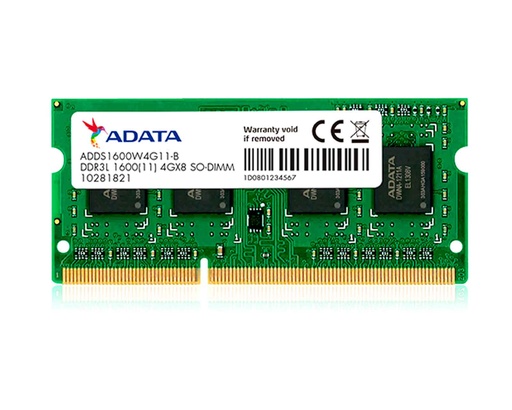 [ADDS1600W4G11-S] Ram Sodimm Adata 4Gb Ddr3L 1600Mhz Bajo Voltaje Adds1600W4G11 S