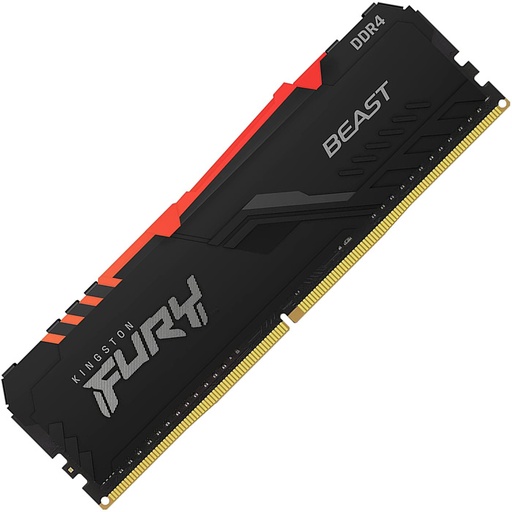 [KF430C15BBA/8] Ram Dimm Kingston Fury Beast 8Gb Ddr4 3000Mhz Cl15 Negro Rgb Kf430C15Bba 8