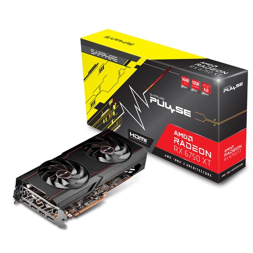 [11318-03-20G] Sapphire Pulse Amd Radeon Rx 6750 Xt Gaming 12Gb Gddr6 Amd Rdna 2 1 3Dp 11318 03 20G