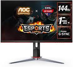 [27G2] Monitor Aoc Gamer Fullhd 27P 1920X1080 16.9 144Hz 1Ms Ips Led Displayport Amd Freesync 27G2