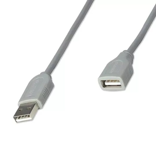 [165211] Cable Extension Usb Manhattan 1.8M Velocidad 2.0 Gris 165211