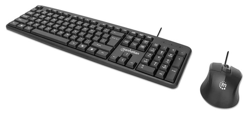 [178464] Kit Teclado Y Mouse Manhattan Usb Alambrico Optico 178464