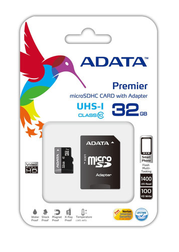 [AUSDH32GUICL10-RA1] Micro Sd Adata 32Gb Clase 10 Con Adaptador Ausdh32Guicl10 Ra1