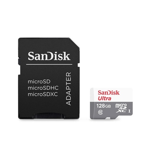 [SDSQUNR-128G-GN3MA] Micro Sd Sandisk Ultra Microsdhc 128Gb Clase 10 Uhs I Con Adaptador 100 Mbs Sdsqunr 128G Gn3